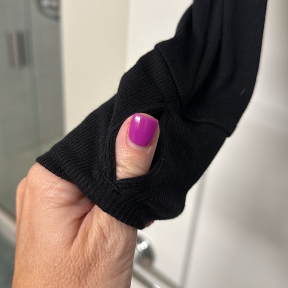 Black old navy crop top button up - Picture 4 of 4